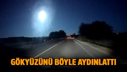 Meteorun düşüş anı kamerada