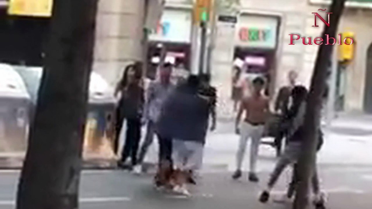 una violenta pelea en barcelona acaba sin apuñalamiento.movie