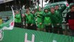 La joie des supporters de Virton après la victoire à Lommel