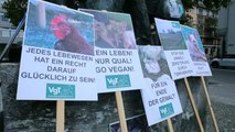 Manifestação em Zurique pelos direitos dos animais