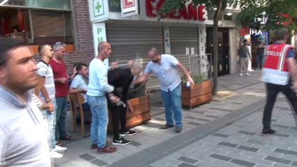 Taksim Talimhane'de meydan kavgası kamerada