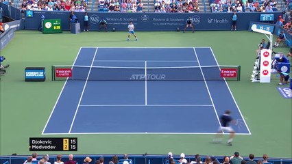 Mededev shocks Djokovic to reach showpiece