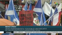 Reino Unido: Manifestantes marchan en apoyo a independencia escocesa