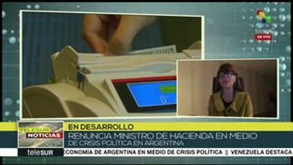 Argentina: Renuncia ministro de Hacienda en medio de crisis política