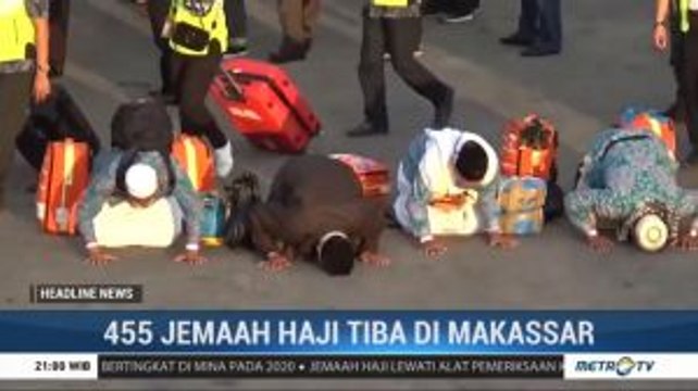 Terlambat 2 Jam, Kloter 1 Embarkasi Makassar Tiba di Tanah Air