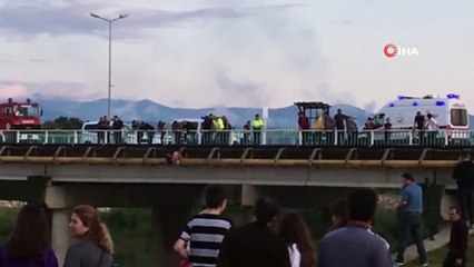 Eşi ile tartışan adam nehre böyle atladı