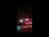 Report TV - Merr flakë një autobus në autostradën Tiranë-Elbasan
