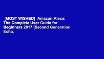 [MOST WISHED]  Amazon Alexa: The Complete User Guide for Beginners 2017 (Second Generation Echo,