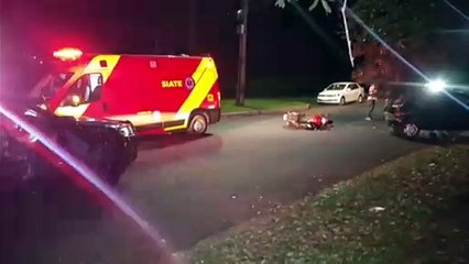 Motociclista fica ferido em acidente de trânsito próximo ao Zoológico