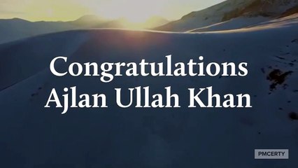 Congratulations Ajlan Ullah Khan