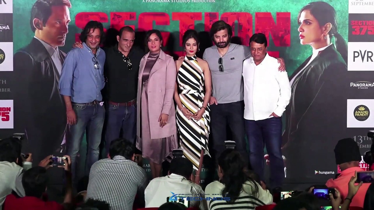Akshaye Khanna, Richa Chadha & Meera Chopra At Trailer Launch Of ‘Section 375’