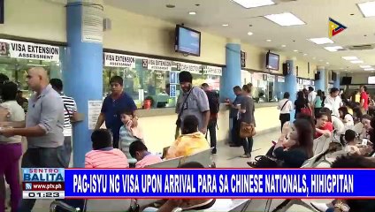 Pag-isyu ng visa upon arrival para sa Chinese nationals, hihigpitan