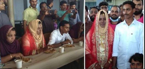 നിശ്ചയിച്ച വിവാഹം ദുരിതാശ്വാസ ക്യാമ്പിൽ നടത്തി വയനാട് കലക്ടറും സബ് കലക്ടറും