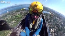 Ce pilote filme son vol en avion de chasse de la patrouille de l'air américaine !
