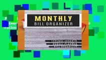 Full E-book  Monthly Bill Organizer: money tracker book with income list,Weekly expense tracker