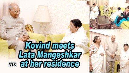 Kovind meets Lata Mangeshkar at her residence