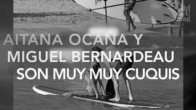 Aitana Ocaña posa como un bebito junto a Miguel Bernardeau