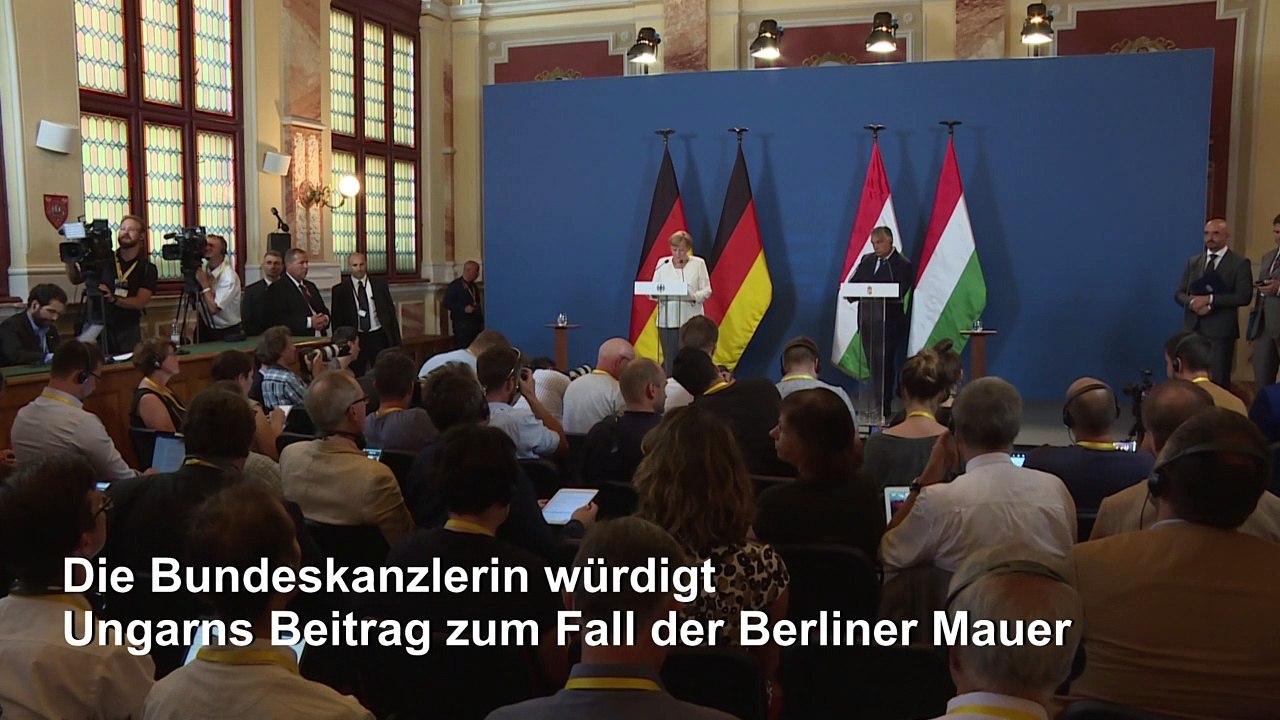 Merkel würdigt Ungarns Beitrag zum Mauerfall