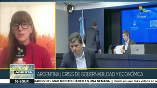 Argentina: Se agudiza crisis institucional y económica tras elecciones