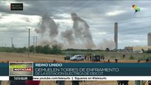 Demuelen torres de enfriamiento de estación eléctrica inglesa