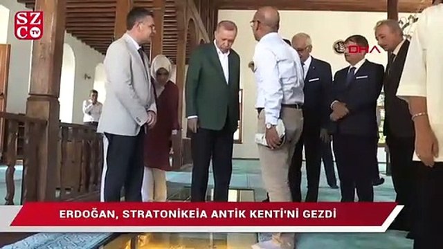 Cumhurbaşkanı Erdoğan, Stratonikeia Antik Kenti'ni gezdi