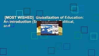 [MOST WISHED]  Globalization of Education: An Introduction (Sociocultural, Political, and