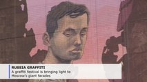 Graffiti festival lights up giant facades in Moscow