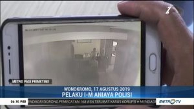 Aksi Penyerangan di Polsek Wonokromo Terekam CCTV