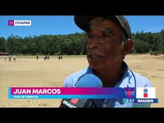 Baja turismo por sequía en Lagunas de Montebello | Noticias con Yuriria Sierra