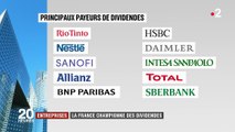 Entreprises : la France championne des dividendes