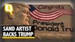 The Quint| Sand Art on Puri Beach Congratulates US Prez-elect Donald Trump