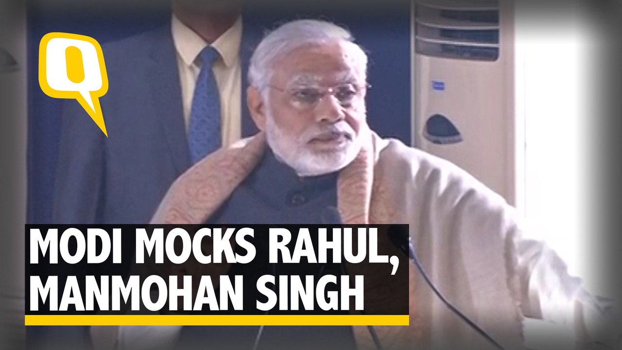The Quint: No Earthquake, Rahul: Unamused Modi Resorts to Mimicry in Varanasi