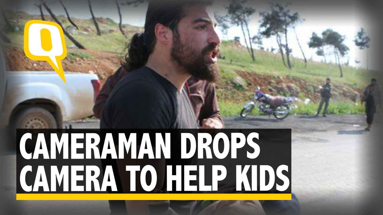 Syrian Photographer Drops Camera, Rescues Kids Hurt In Bomb Blasts