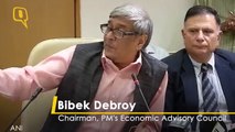 Bibek Debroy Chairman of Economic Advisory Council to the PM addresses media