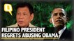 Filipino President Rodrigo Duterte Regrets Abusing Obama