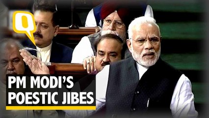 Download Video: Watch PM Modi’s Five Poetic Jibes on Congress in Lok Sabha