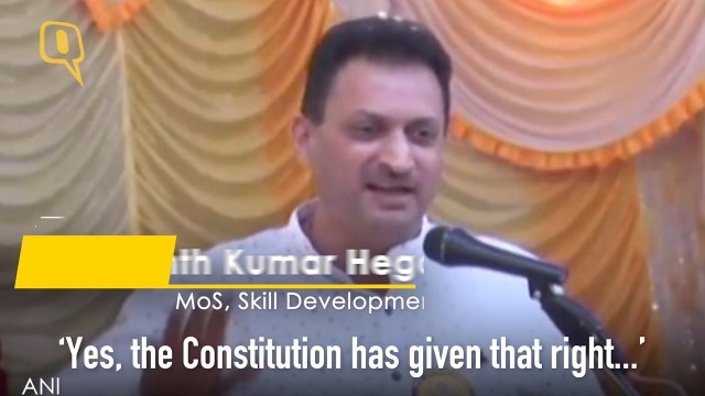 We Have Come to Power to Amend Ambedkar's Constitution: Ananth Kumar Hegde