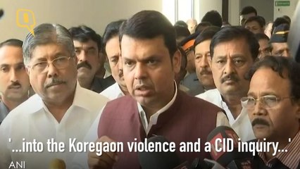 Скачать видео: Request will be made to SC for judicial inquiry in Koregaon violence matter: Devendra Fadnavis