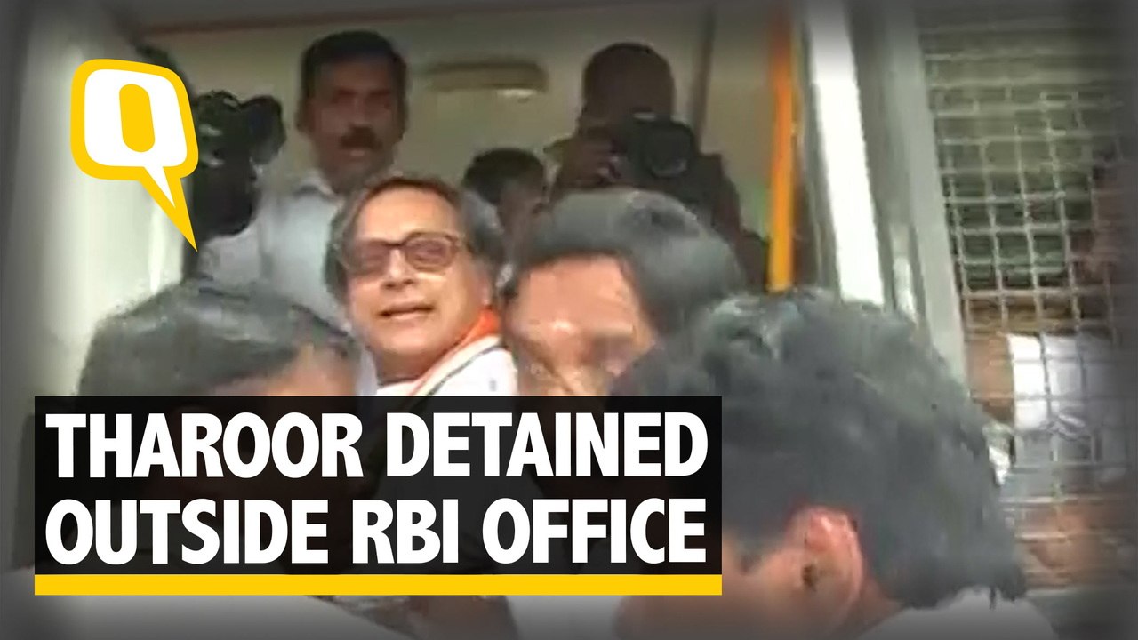 The Quint:  Shashi Tharoor Detained in Kerala After Note Ban Protest