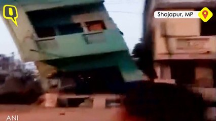 Download Video: Building in Shajapur Collapses in a Dramatic Fashion