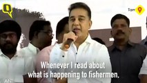 Kamal Haasan interacts with fishermen