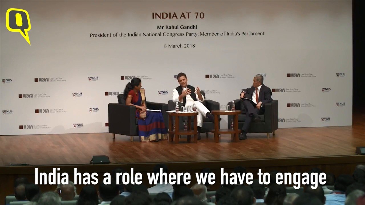 ‘Nasty Politics Taking Root in India’: Rahul Gandhi in Singapore | The Quint