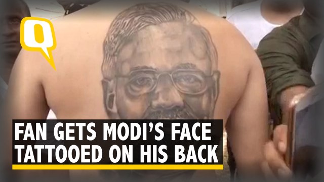 Modi Bhakt Gets Modi’s Face Tattooed on His Back