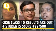 CBSE Class 10 results are out. 4 students score 499 out of 500