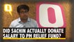 Why is the PMO refusing to release information on Sachin’s donation to the PM Relief Fund?