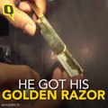 He got his gold razor designed for a whopping Rs 35 Lakh !!