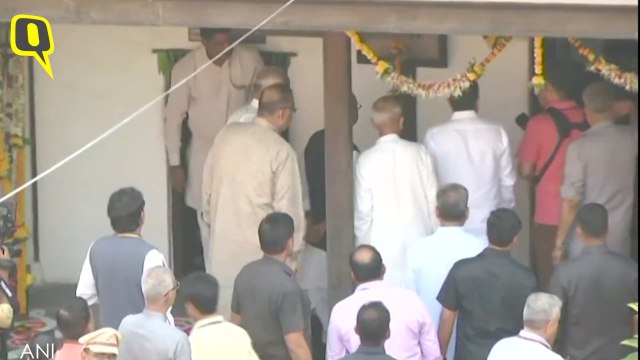 Former President Pranab Mukherjee and RSS Chief Mohan Bhagwat Arrive at RSS founder KB Hedgewar's birthplace