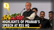 What Pranab Mukherjee Said to the RSS Cadre: Key Takeaways | The Quint