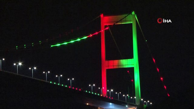 FSM ve Yavuz Sultan Selim Köprüsü Afganistan bayrağı renklerine büründü