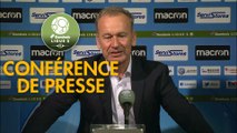 Conférence de presse AJ Auxerre - EA Guingamp (2-2) : Jean-Marc FURLAN (AJA) - Patrice LAIR (EAG) - 2019/2020